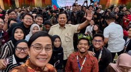 Sri Mulyani pada agenda tutup kas 2024 dan launching coretax. 