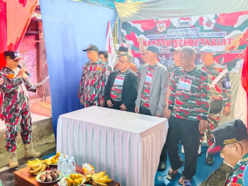 Pelantikan Pengurus Laskar Merah Putih, Markas Anak Cabang Rajeg, Kabupaten Tangerang, Banten. (Dok. LMP Tangerang)