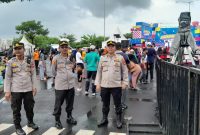 Pengamanan Live Musik Dahsyat RCTI oleh Polri dari Polsek Pasar Kemis, Tangerang Banten. (Istimewa)