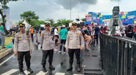 Pengamanan Live Musik Dahsyat RCTI oleh Polri dari Polsek Pasar Kemis, Tangerang Banten. (Istimewa)