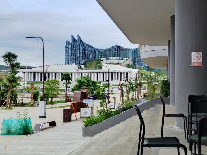 Kepala Otorita Ibu Kota Nusantara (IKN), Basuki Hadimuljono, mengusulkan pemberian lahan gratis kepada negara sahabat untuk pembangunan kantor kedutaan di IKN. Potret Pembangunan IKN. (Dok. Istimewa)