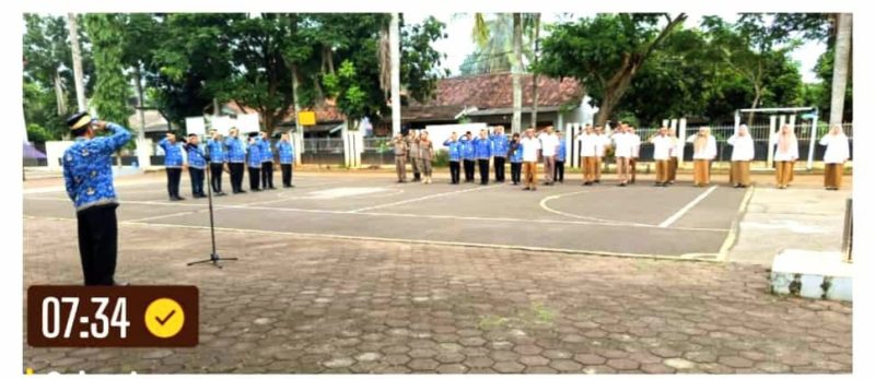 apel pagi di halaman kantor kecamatan kemiri 