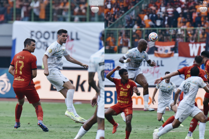 Persib Bandung melawan Persija Jakarta berakhir imbang 2-2 di Stadion Patriot Candrabhaga, Bekasi. (instagram.com/persib)