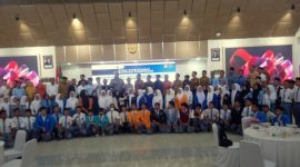 Para Pelajar yang hadir menerima mater terkait keselamatan Lalu Lintas dan Angkutan Jalan. (Istimewa)