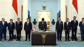 Foto: Presiden Prabowo Subianto saat peluncuran BP Investasi Danantara di Istana Merdeka, Jakarta, pada Senin, 24 Februari 2025. (YouTube Sekretariat Presiden)