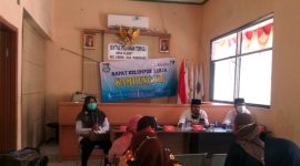 Potret suasanan Kantor Desa Klebet Kecamatan Kemiri, Kabupaten Tangerang, Banten dalam sebuah rapat terkait program keluarga berencana, Rabu, (26/8/2020). (Foto: Istimewa)
