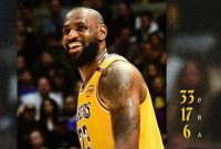 LeBron James menambah keunggulan Lakers dengan tembakan dua angka, dan dua free throw dari LeBron memastikan kemenangan Lakers dengan skor akhir 111-102. (Foto: instagram.com/lakers)