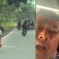 Remaja di Pasirian, Lumajang, Jawa Timur, akhirnya menangis setelah sebelumnya mengejek polisi yang sedang patroli dengan bokong. Video viral ini berujung pada pemanggilan orang tua dan tilang. (Kolase: TikTok Pak Eko Menyapa)
