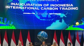 Perdagangan Internasional Perdana Unit Karbon Indonesia melalui Bursa Karbon Indonesia. (Dok.idx.co.id)