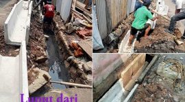 Metode pemasangan U-ditch terkesan asal jadi, tidak menggunakan amparan lantai dasar terlebih dahulu, tidak menggunakan mortar sebagai penyambung antar U-ditch, serta galian badan saluran yang tidak presisi (Metrosiar)