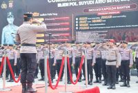 Foto: Kapolresta Tangerang, Kombes Pol. Baktiar Joko Mujiono, S.IK, M.M., memimpin upacara peringatan Hari Kesadaran Nasional. (Dok. Humas) 