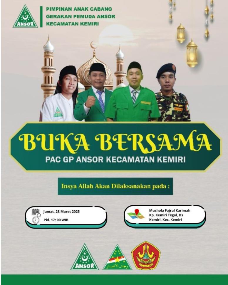 acara ini bertujuan untuk memperkuat tali silaturahmi antaranggota dan masyarakat. (Dok. GP. Ansor Kemiri) 