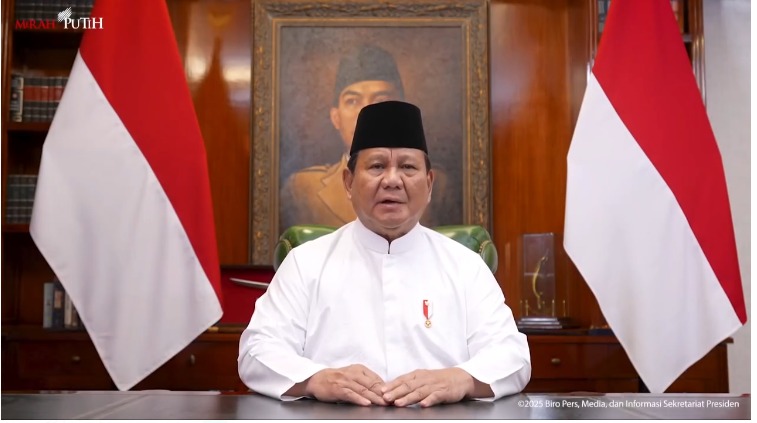 Ucapan Selamat Idulfitri 2025 oleh Presiden Prabowo Subianto