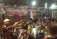 Ketua dan Pengurus MADA (Markas Daerah) Sumatera Utara Laskar Merah Putih (LMP) tiba di Markas Komando (MAKO) 1 Banten. (Dok. LMP Banten)