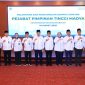 Kemnaker siap gelar mudik gratis dan servis motor gratis untuk pekerja/buruh pada Lebaran 2025, serta imbau perusahaan terapkan WFA. Potret Menaker, Yassierli, keenam dari kiri saat melantik Pejabat Pimpinan Tinggi Madya Kementerian Ketenagakerjaan, 10 Maret 2025. (Foto: Dok. kemnaker.go.id)