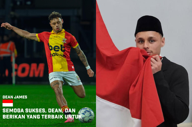 Kehadiran Dean James tentu memberikan tambahan berharga bagi skuad Garuda. Pemain asal Leiden, Belanda ini menjadi pilihan utama di lini belakang Go Ahead Eagles musim ini dengan mencatatkan 20 penampilan di Liga Belanda. 
(Kolase: instagram.com/gaeagles-erickthohir)