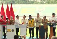 Presiden Prabowo Subianto meresmikan renovasi dan pembangunan 17 stadion Indonesia di Stadion Gelora Delta Sidoarjo, Jawa Timur, pada Senin (17/3/2025).(Tangkapan Layar Youtube Sekretariat Presiden)