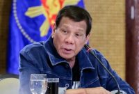 Presiden Filipina Rodrigo Duterte menyampaikan pidato di Istana Presiden Malacanang, Manila, Kamis (12/3/2020). Penyebaran virus corona COVID-19 di Filipina telah mencapai 52 kasus, dua meninggal. (Richard Madelo/Malacanang Presidential Photographers Division via AP)