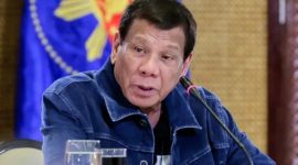 Presiden Filipina Rodrigo Duterte menyampaikan pidato di Istana Presiden Malacanang, Manila, Kamis (12/3/2020). Penyebaran virus corona COVID-19 di Filipina telah mencapai 52 kasus, dua meninggal. (Richard Madelo/Malacanang Presidential Photographers Division via AP)