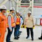 Presiden Prabowo Subianto melakukan kunjungan langsung ke smelter PT Freeport Indonesia yang terletak di Kabupaten Gresik, Jawa Timur, pada Senin (17/3/2025). //Dok. Biro Pers Sekretariat Negara//