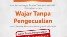 Wajar Tanpa Pengecualian untuk Rumah Zakat dalam laporan keuangan tahun 2024. (Foto: Dok. Rumah Zakat)
