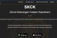 Kementerian BUMN buka Rekrutmen Bersama BUMN 2025. Pembuatan SKCK kini bisa dilakukan online lewat Polri Super App. Segera daftar! Tangkapan Layar laman SKCK Online Polri. (Foto: TL)