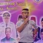 Camat Kemiri, Hendarto, menghadiri santunan yatim di Padepokan Macan Putih Kemiri, sebagai wujud kepedulian sosial dan dukungan terhadap anak yatim. (Foto: Ahmad/Metrosiar)