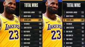 LeBron James merayakan kemenangan Lakers atas Knicks, mencatatkan 31 poin, 12 rebound, dan 8 assist, serta menyalip Tim Duncan dalam daftar kemenangan terbanyak NBA. (Foto: x.com/NBA)