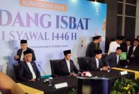 Potret Menteri Agama (Menag) Nasaruddin Umar setelah sidang isbat. (Istimewa) 