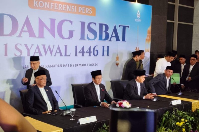 Potret Menteri Agama (Menag) Nasaruddin Umar setelah sidang isbat. (Istimewa) 