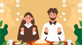 Selain menahan lapar dan haus, puasa juga mengajarkan untuk menahan amarah dan menjaga perilaku. (Dok. Ilustrasi Frefik) 
