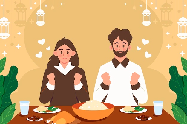 Selain menahan lapar dan haus, puasa juga mengajarkan untuk menahan amarah dan menjaga perilaku. (Dok. Ilustrasi Frefik) 