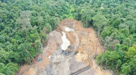 Kawasan hutan pendidikan milik Fakultas Kehutanan Universitas Mulawarman (Unmul) kembali dirambah. Kali ini, lima alat berat milik perusahaan tambang diduga masuk dan melakukan aktivitas penambangan di area Hutan Pendidikan sejak 4 April 2025 lalu saat lebaran idul Fitri. Diambil Minggu (7/4/2025) (Dok. Fakultas Kehutanan Unmul)