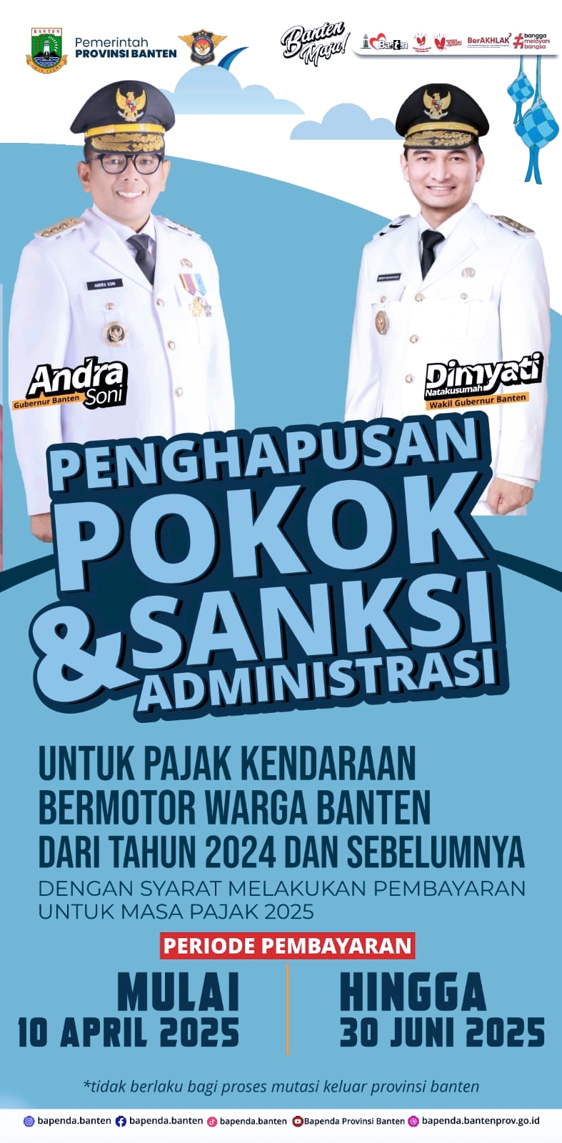 Syarat mendapatkan pemutihan pajak 
kendaraan bermotor bagi warga Banten. (Istimewa)