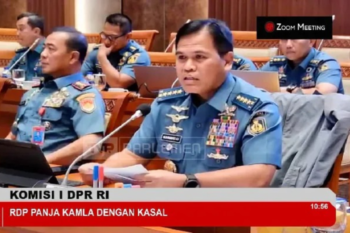 Kepala Staf Angkatan Laut (KSAL) Laksamana Muhammad Ali (Tangkap Layar YouTube Parlemen)