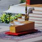 Peti Jenazah Paus Fransiskus saat Misa Pemakaman di Basilika Santo Petrus Vatikan Roma Italia (Tangkap Layar)