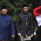 Potret Presiden Prabowo Subianto dan Joko Widodo dalam acara pisah sambut di Istana Merdeka, Jakarta. (Foto: BPMI Setpres)