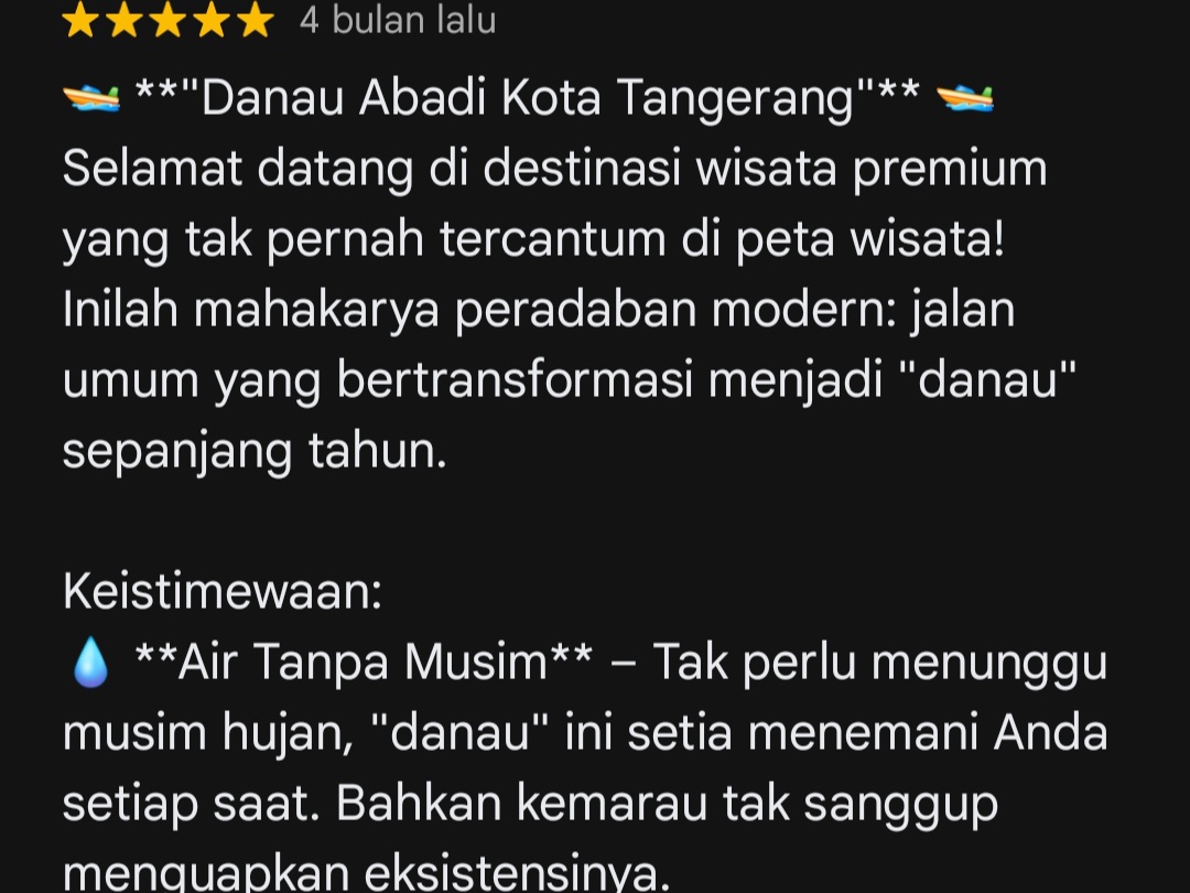 Salah satu ulasan warga di titik lokasi banjir.