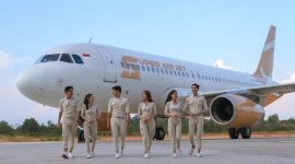 Potret Maskapai Super Air Jet yang melayani rute Baubau - Makassar.