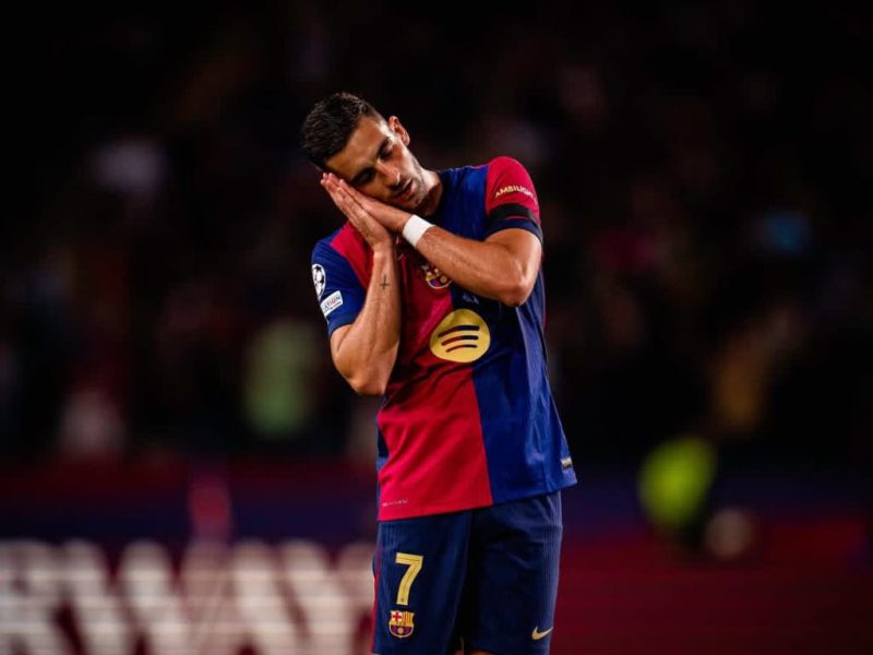 Barcelona dan Inter Milan bermain imbang 3-3 di leg pertama semifinal Liga Champions 2024/2025. Laga penuh drama dan gol spektakuler akan ditentukan di San Siro. Potret selebrasi Ferran Torres usai membobol gawang Inter Milan. (Instagram Barcelona)