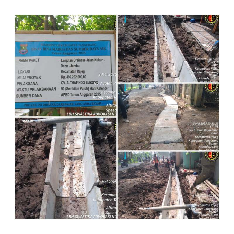 Inspektorat Kabupaten Tangerang untuk turun tangan melakukan pengawasan ketat terhadap penggunaan anggaran, demi menjamin kualitas proyek dan akuntabilitas penggunaan dana publik. (Dok. Jay) 