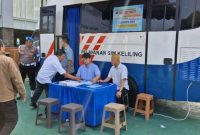 Potret pelayanan SIM Keliling Polresta Tangerang digelar di Pospol Kutabumi dan lobi Timur Mall Ciputra (Foto: Dok. Tribuntangerang.com)