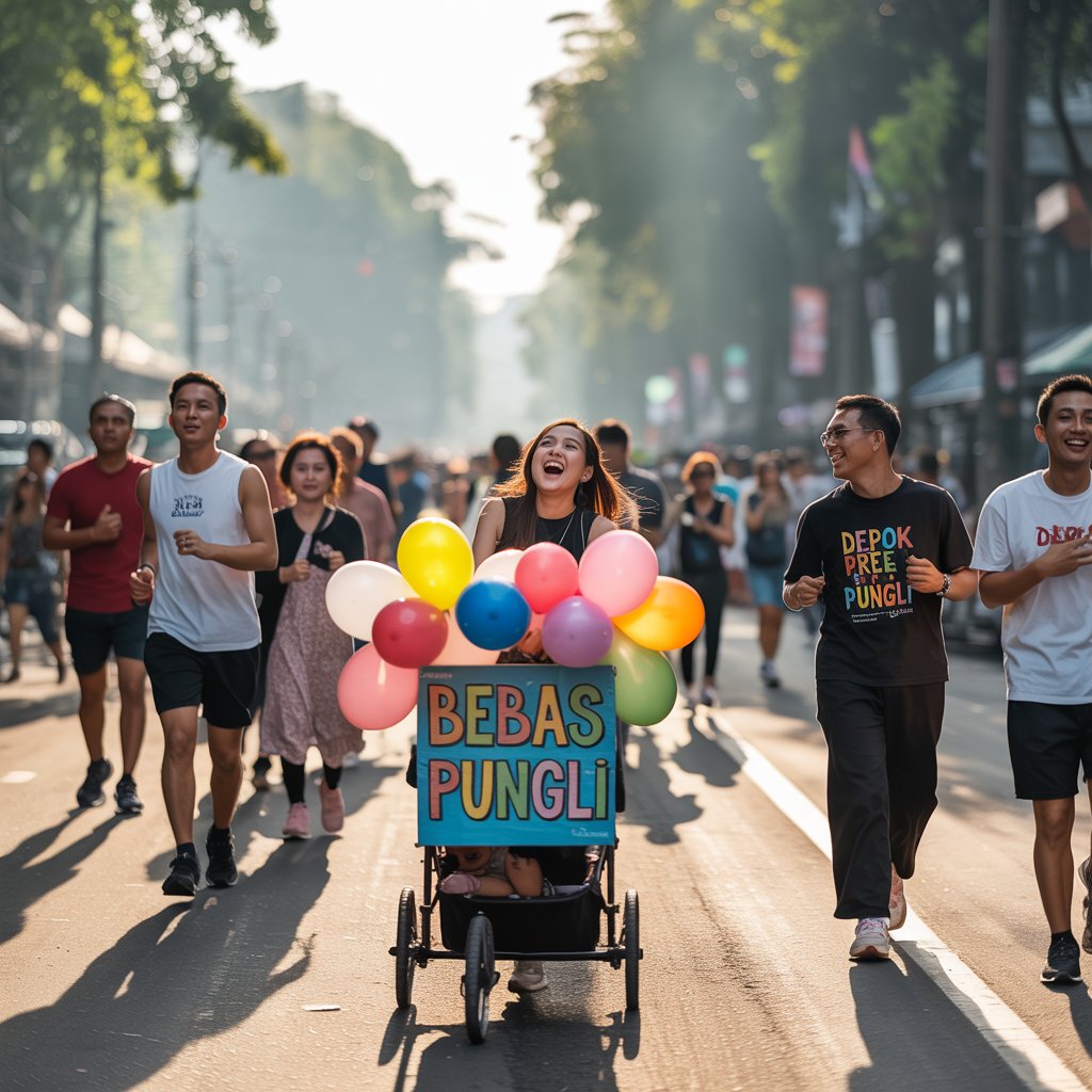 Car Free Day Depok: Wajah Segar Warga Ternoda Pungli Bermodal Rompi Karang Taruna dan Dalih Kebersihan