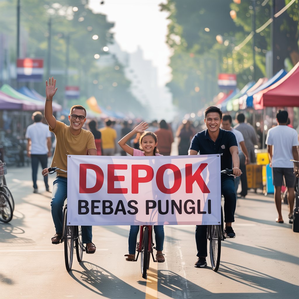 Car Free Day Depok: Wajah Segar Warga Ternoda Pungli Bermodal Rompi Karang Taruna dan Dalih Kebersihan