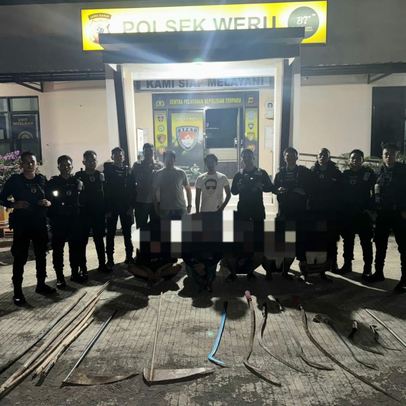 Tim Patroli Raimas Macan Kumbang 852 Polresta Cirebon berhasil menggagalkan aksi tawuran di Kecamatan Weru, Kabupaten Cirebon Jawa Barat(dok. istimewa)