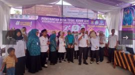 Foto : Kepala Desa Tegal Kunir Lor, Bapak Mahpudin atau yang akrab disapa Bapak Kipang bersama Kader Posyandu Desa Tegal Kunir Lor (Dok. Amzar/Acay) 