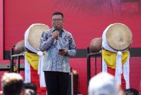 Foto: Gubernur Banten, Andra Soni, saat memberikan sambutan dalam acara Opening Ceremony 
