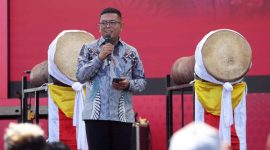 Foto: Gubernur Banten, Andra Soni, saat memberikan sambutan dalam acara Opening Ceremony 