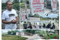 Kades Rancagede H. Yani memimpin langsung aksi bersih-bersih lingkungan bersama ratusan warga di Kampung Wadas. (Dok. Heri/Tim). 