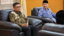 Gubernur Banten Andra Soni menerima kunjungan jajaran Rektorat Institut Teknologi Indonesia (ITI) di Gedung Negara Provinsi Banten. (Biro Adminprov Banten). 